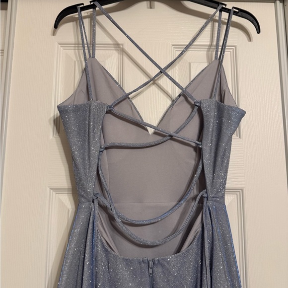 Windsor Sparkling Blue Strappy Mini Dress - Picture 5 of 6